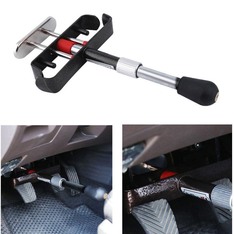 Tacticraft U-Shaped Steel Anti-Theft Car Lock for Brake Foot Pedal Clutch Steering Wheel - Universal