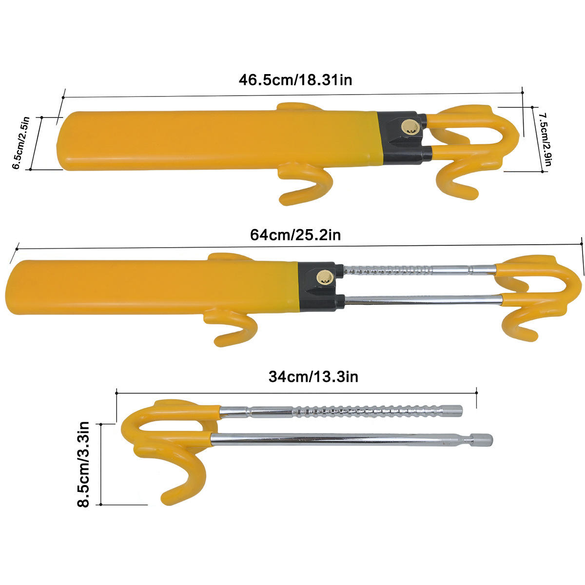 TactiCraft Universal T-shaped M<i></i>etal Anti-Theft Steering Wheel Lock | Heavy Duty Adjustable Clamp Dou